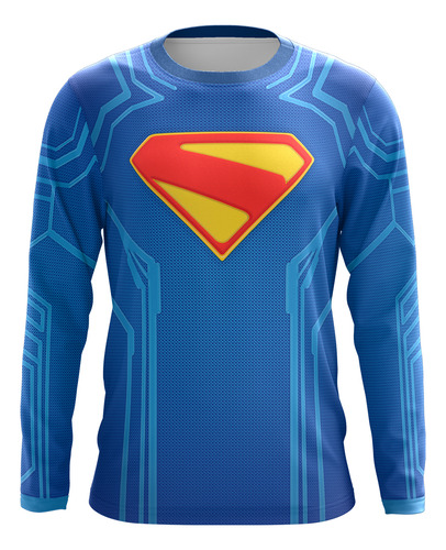 Playera Sublimada Manga Larga Superman 2025 Talla Extra