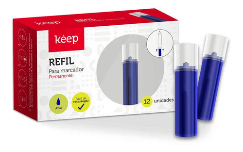 Recarga Marcador Pizarra Keep 3.5ml Azul Mr014