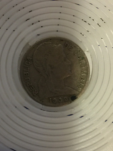 Escasa Moneda De 1 Centavo De Colombia De 1938