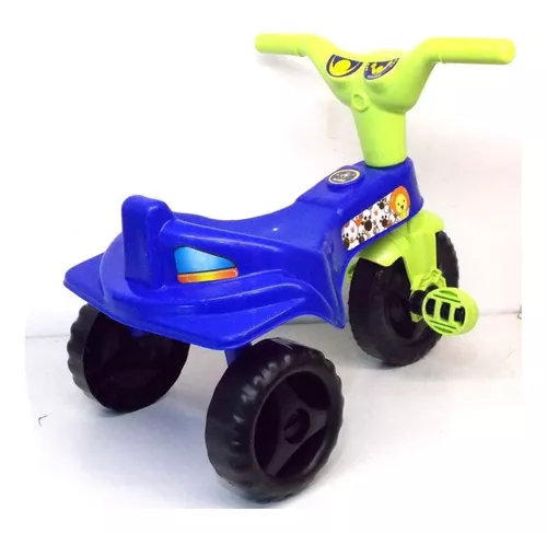 Triciclo Motoca Infantil Azul Bebê Menino Póto Som Cavalinho