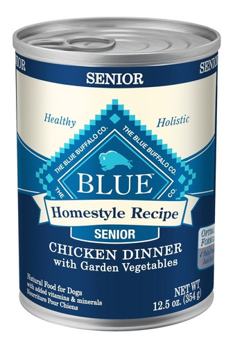 Comida Húmeda Para Perros Senior Blue Buffalo 3 Latas