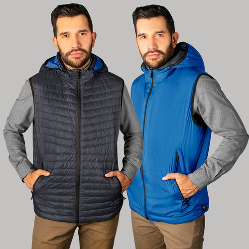 Chaleco Hombre Doble Vista Capucha Desmontable Greenlander