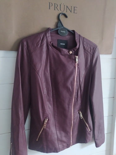 Campera Prune Braque Efecto Cuero 