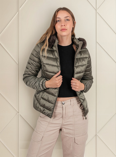 Chamarras Mujer Chaqueta Dama Capucha Abrigo Invierno Casual