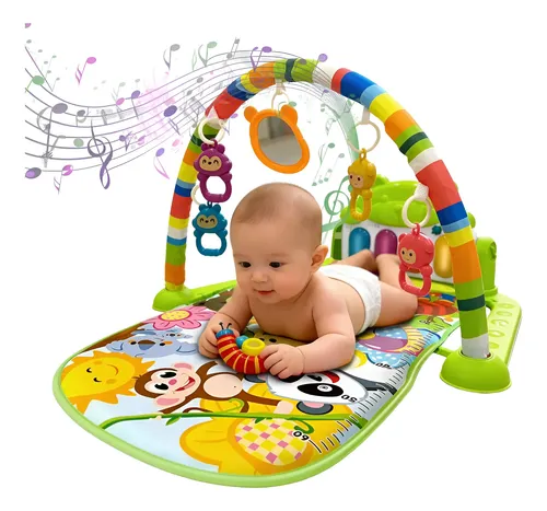 Gimnasio piano y tapete de juegos