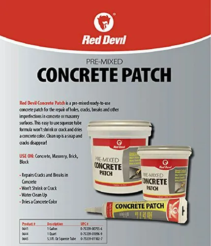 Parche De Concreto Red Devil , 5 5 Oz, Tubo De Aplicación, G