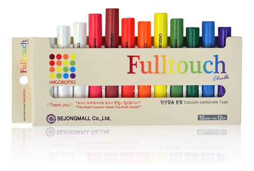 Tiza De Color Fulltouch No Tóxica - [12 Piezas/10 Mezc...