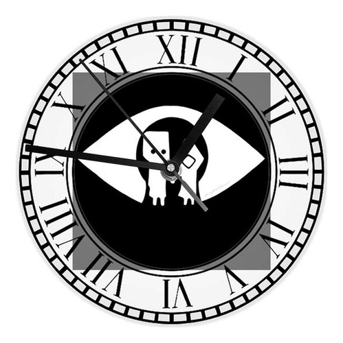 Reloj Redondo Madera Brillante Little Nightmares Mod 2