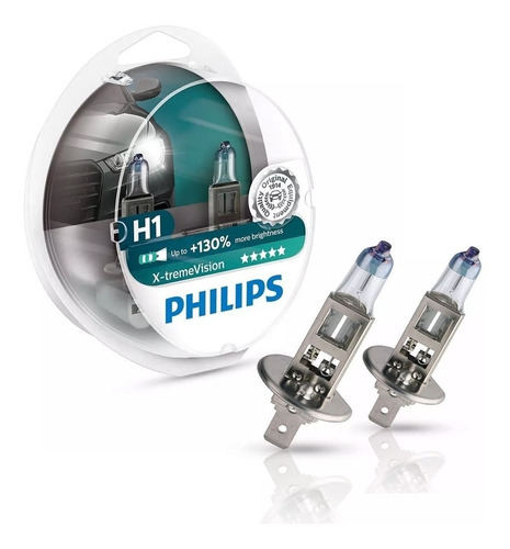 Lampada Philips X-treme Vision H1 Par Até + 130% Brilho 12 V