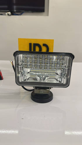 Kit 4 Farol Led 144w Retangular Caminhão Trator Off-road 4x4