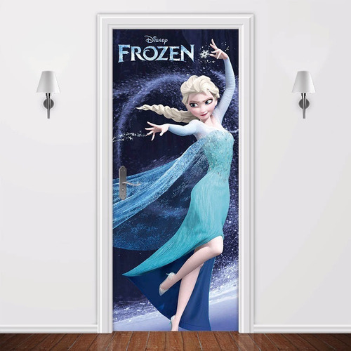 Frozen, Elsa, Anna, Olaf - Adesivos Decoração Para Portas