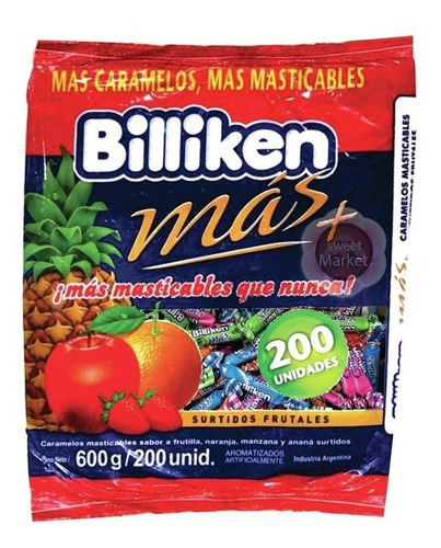 Caramelo Masticable Frutal Billiken X 600gr - Cotillón Waf