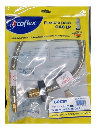 Flexible Gas Coflex Para Cilindro De 45kg Certificado Sec