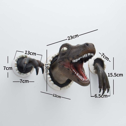 Escultura De Dinosaurio Reventando Pared Reventando Accesori