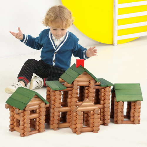 Juego De Troncos De Construcción Wondertoys, 328 Unidades, T