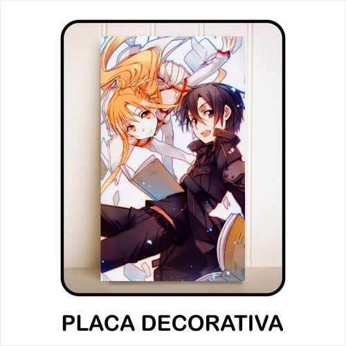 Imagem 2 de 3 de Camiseta Camiseta Anime Sword Art Online Kirito + Mini Placa