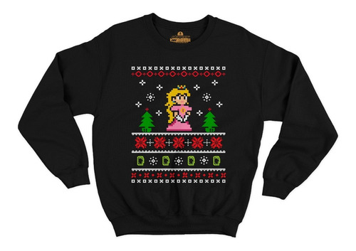 Sudadera Ugly Sueter Pricnesa Peach Mario Bros Nintendo