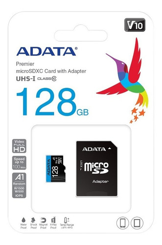 Adata Micro Sdhc Premier 128gb C/adapt Clase10 Ausdx128guicl