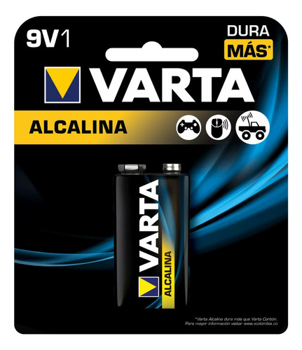 Pila Batería Alcalina 9v Varta 
