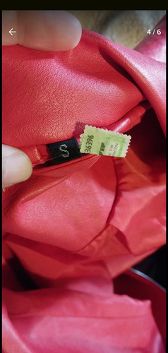 Campera Mujer Ecocuero Roja Talle S (Usado)