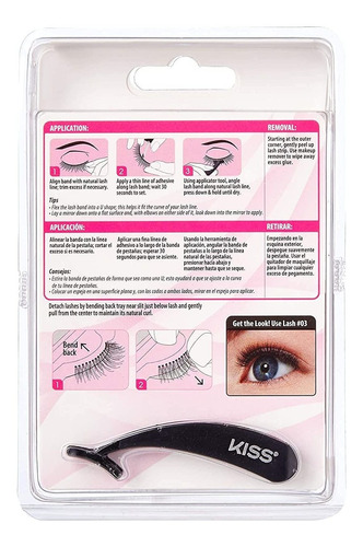 Kiss Products No. 03 Ever Ez Lashes, 10 Unidades (el Empaque