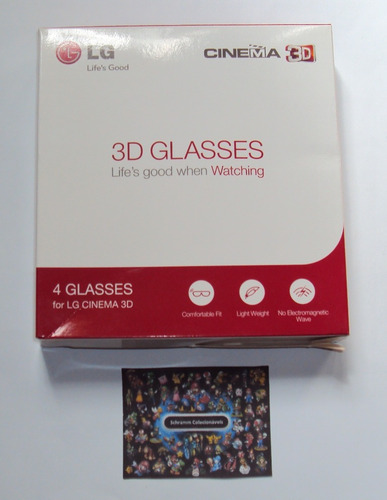 Kit 4 Óculos Glasses 3d LG Original (novos Na Caixa Sem Uso)