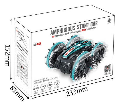 Anfibio Stunt Control Remoto Coche Dump Doble