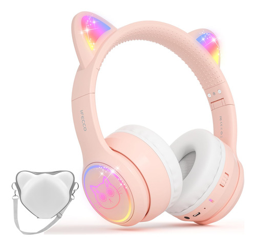 Auriculares Inalámbricos Para Niños Con Micrófono Y Orejas D