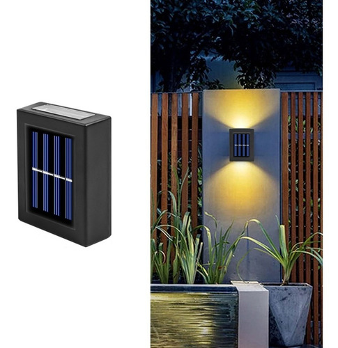 4x Arandela Solar Slim 2 Focos Luminaria Parede Externa Ip65