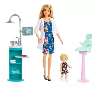 Boneca Barbie Quero Ser Dentista De Criança Mattel Dhb63