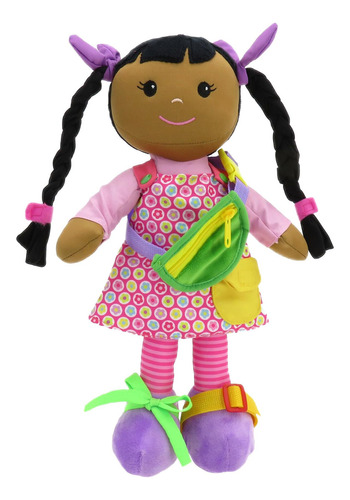 Linzy Toys - Muñeca Educativa De Piel Oscura De 16 Pulgada. Color Multicolor