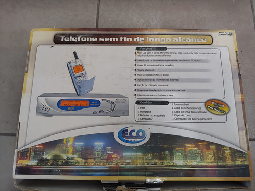 Telefono De Linea De Largo Alcance Eco Mania Em-189 Plateado (Usado)