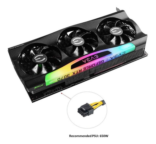 Tarjeta De Video Evga Rtx 3070 Ftw3 Ultra Rgb 8gb Gddr6