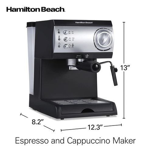 Cafetera Espresso, Hamilton Beach 40715 2 Tazas, Cappuccino,