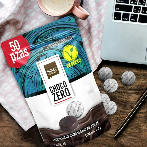 Chocolate Oscuro Sin AzĂșcar Picard Choco Zero 440g 50pz
