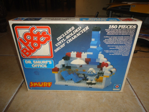 Dr Smurf Office Pitufos Loc Blocs Entex Peyo 1982 En Caja ++