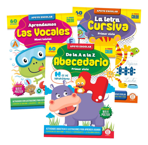 Pack X3 Libro De Actividades, Activity Book. Apoyo Escolar