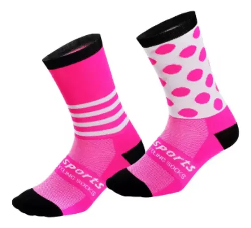 Medias Deportivas Fucsia Runing Ciclismo Correr Transpirable