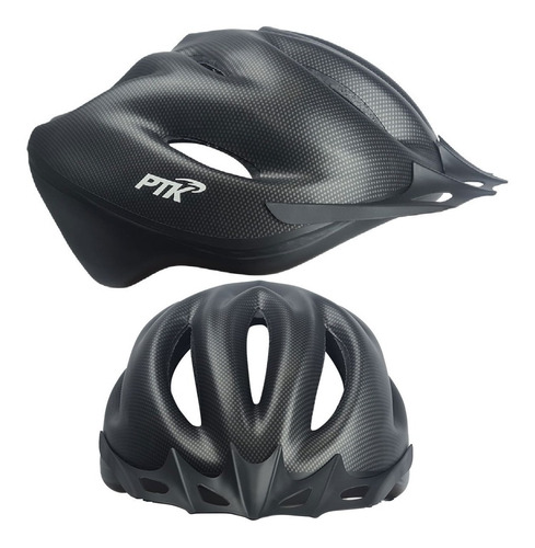 Capacete Ciclismo Ajustável Bike Pedalar Carbono Segurança Cor Preto Carbono Tamanho Ajustável do P até GG