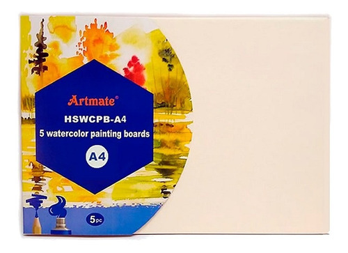 Artmate Carton Con Papel Para Acuarela A4 190g 5h Hswcpb-a4