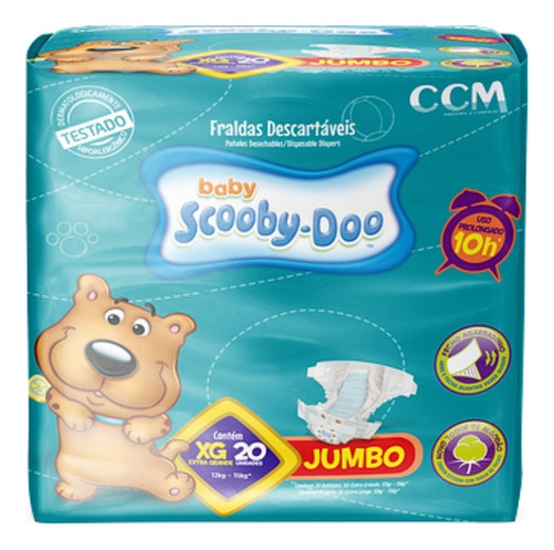Fralda Descartavél Jumbo Xg (c/20 Unds) - Scooby Doo