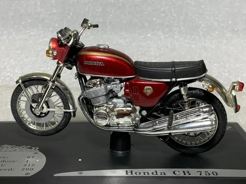 Miniatura Moto Honda Cb750 Four Café Racer Solido 1:18 11cm