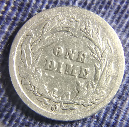 Moneda Barber Dime 1903, Diez Centavos De Dólar. Plata