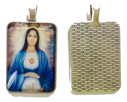 93 Medallas Virgen Espera Embarazo Mide 3.5cm X 2.5cm