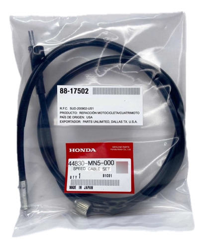 Cable De Velocímetro Honda Gl-1500 Goldwing 88-00 44830-mn5