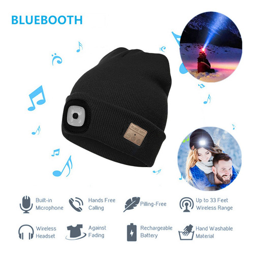 Gorro Bluetooth Sem Fio Para Música Mais Quente