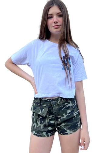 Short Cargo Camuflado Militar Adolescente Teens So Cippo 