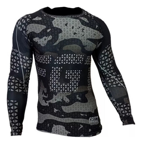 Remera Proteccion Rashguard Lycra Larga Mma Jiu Jitsu Nogi