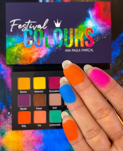 Imagem 3 de 4 de Paleta De Sombra Ana Paula Marçal - Festival Colours