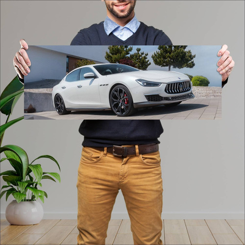 Cuadro 30x80cm Auto 2018 Maserati Ghibli Granlus 283